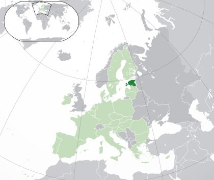 Estonia on a map