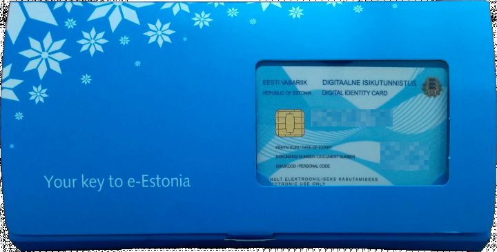 The welcome box in which you receive your E-resicency card