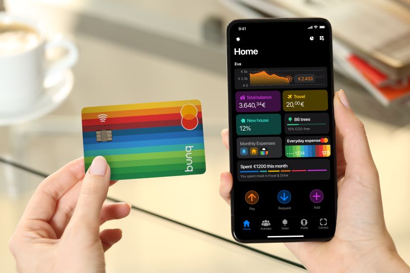 Bunq app and personal debit card