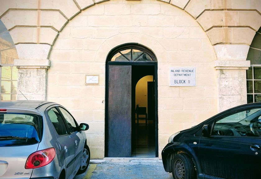 Go to IRD office entrance in Floriana, Malta to get your tax number