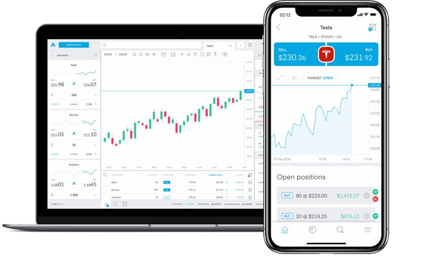 Trading 212 mobile and desktop trading platforms