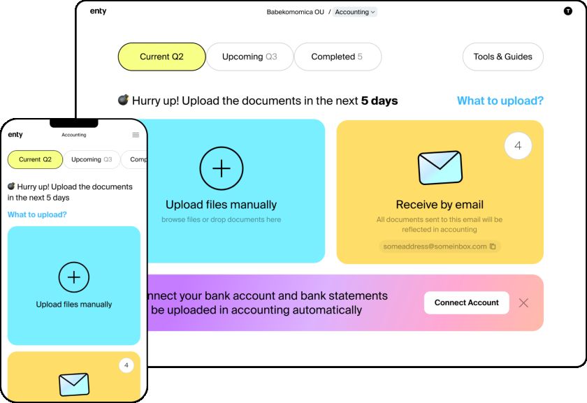 Enty's accounting software